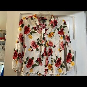 Floral “robbers” blouse
